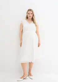 Mammakjole   med brudebelte, av blonde og krepp, bonprix
