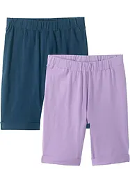 Sykkelshorts med økologisk bomull (2-pack), bonprix