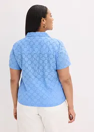 Moderne bluse med hullbroderi, bonprix