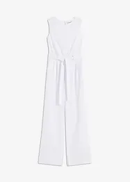 Jumpsuit i jersey-linmiks, bonprix