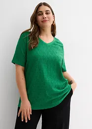 Topp av krepp med hullbroderi, bonprix
