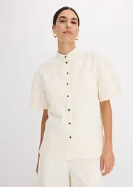 Skjortebluse i fin viskosemiks, bonprix