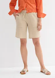 Slip on-bermudashorts av musselin, bonprix