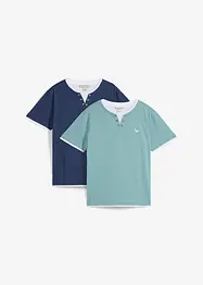 Kortermet 2-i-1-topp (2-pack), bonprix