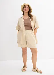 Skjortebluse i musselin, bonprix