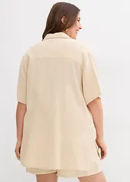Skjortebluse i musselin, bonprix