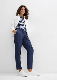Slip on-bukse av luftig linmiks, bonprix