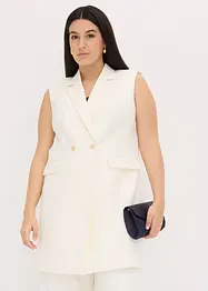 Lang vest i blazer-look, bonprix