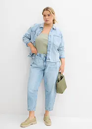 Barrel-jeans Mid Waist Low Stretch, cropped, bonprix