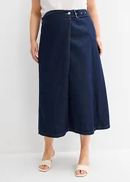 Jeansskjørt i omslagsmodell,  supersoft, bonprix