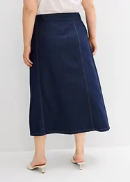 Jeansskjørt i omslagsmodell,  supersoft, bonprix