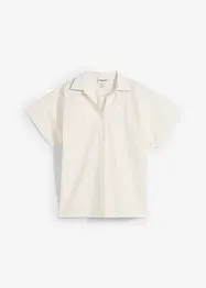 Kortermet bluse i kreppmateriale, bonprix
