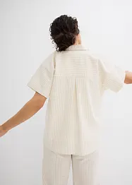 Kortermet bluse i kreppmateriale, bonprix