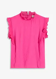 Bluse med volanger, bonprix