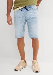 Pull on-bermudashorts i lett denim med stretch, Slim Fit, bonprix