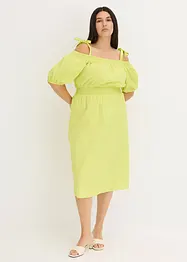 Off shoulder-kjole i økologisk bomull, bonprix