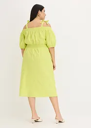 Off shoulder-kjole i økologisk bomull, bonprix