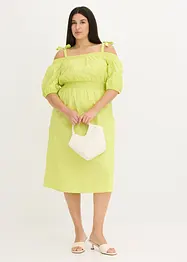 Off shoulder-kjole i økologisk bomull, bonprix