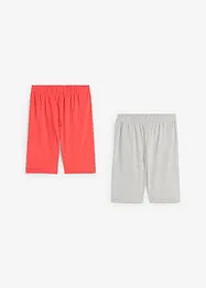 Sykkelbukse i økologisk bomull med elastan (2-pack), bonprix