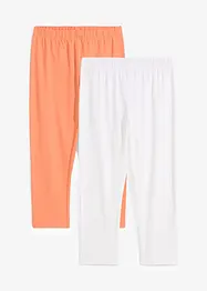 Caprileggings i økologisk bomull med elastan (2-pack), bonprix