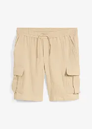 Regular Fit bermudashorts av luftig musselin, bonprix