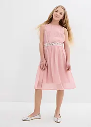 Chiffonkjole med paljettbånd, bonprix