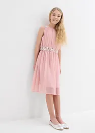 Chiffonkjole med paljettbånd, bonprix