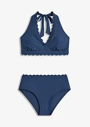 Halterneck-bikini (2-delt sett) i resirkulert polyamid, bonprix