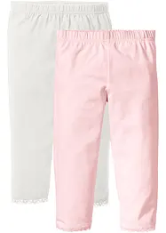 Caprileggings med blondekant (2-pack), bonprix