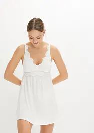 Neglisjé i viskose med nydelig hullbroderi, bonprix