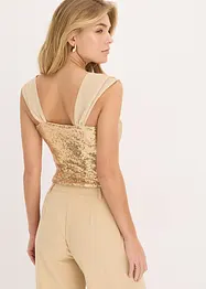Body med paljetter, bonprix