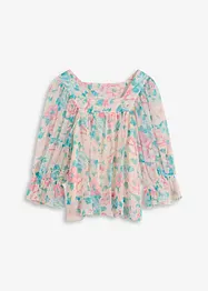 Bluse med ballongkant nede, bonprix