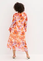 Chiffonkjole med volanger, bonprix