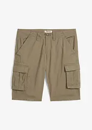 Bermudashorts i 100% bomull med cargolommer, Relaxed Fit, bonprix