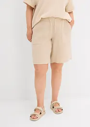 Slip on-bermudashorts av musselin, bonprix