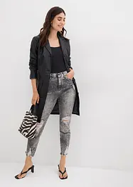 High Waist-mom-jeans med destroyed-effekt, bonprix