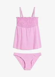 Bandeau tankini med vaflet topp (2-delt sett), bonprix