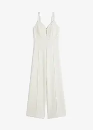 Jumpsuit med blonder og spagettistropper, bonprix