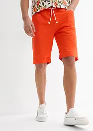 Pull on-bermudashorts i lin-miks, Regular Fit, bonprix