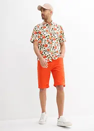 Pull on-bermudashorts i lin-miks, Regular Fit, bonprix
