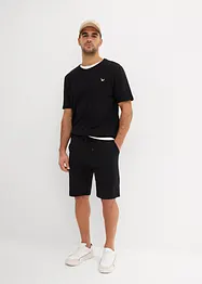 T-skjorte og trikot-bermudashorts i 100% økologisk bomull (2-delt sett), bonprix