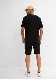 T-skjorte og trikot-bermudashorts i 100% økologisk bomull (2-delt sett), bonprix