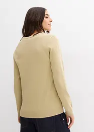 Cardigan med rund hals, bonprix