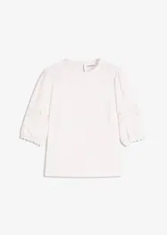 Kortermet bluse med linandel, bonprix