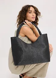 Shoppingveske i strå-look, bonprix
