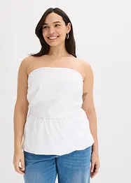 Bandeau-bluse med ballongsøm, bonprix