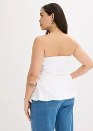 Bandeau-bluse med ballongsøm, bonprix