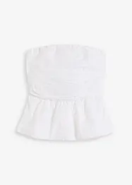 Bandeau-bluse med ballongsøm, bonprix