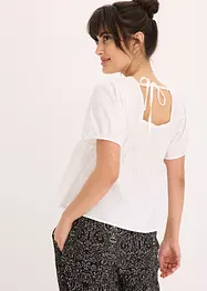 Bluse med puffermer og knapper, bonprix