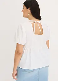 Bluse med puffermer og knapper, bonprix